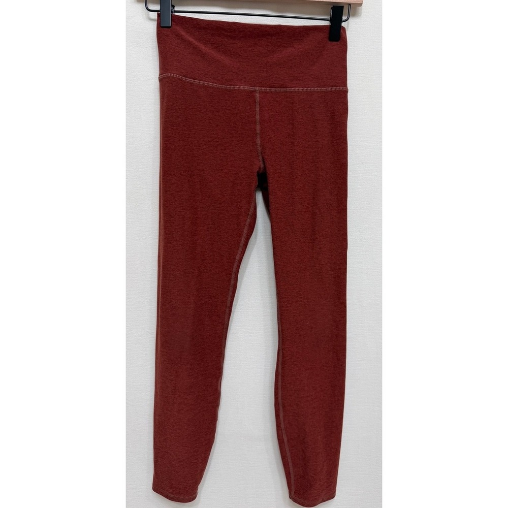 Vuori Clean Elevation Leggings Small Heathered Terracotta Red High Rise Yoga